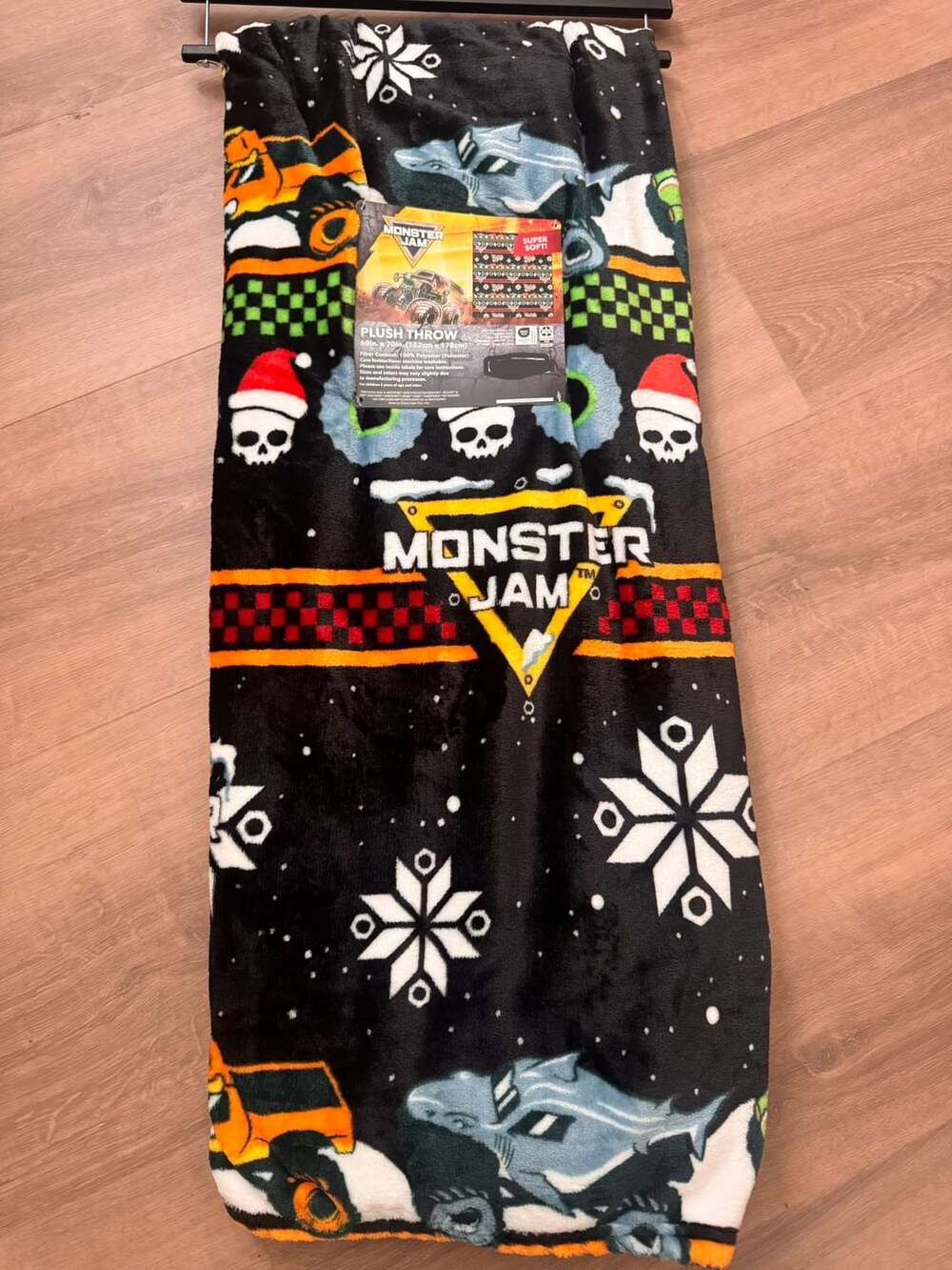 Viral Monster Jam Plush Throw Blanket 60x70 Holiday